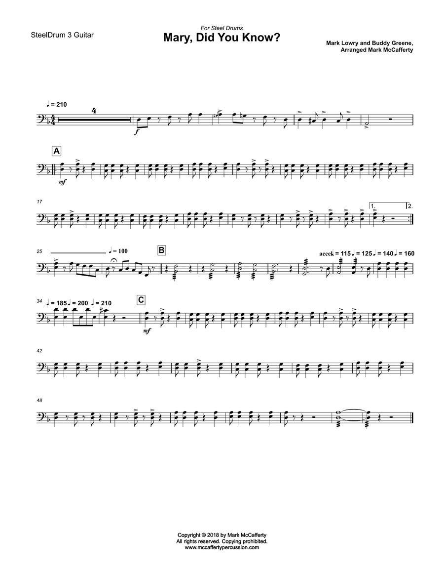 Mary, Did You Know? Percussion Ensemble scores gallery preview page 4