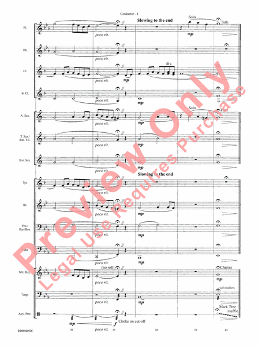 In the Wake of Spring Concert Band scores gallery preview page 11