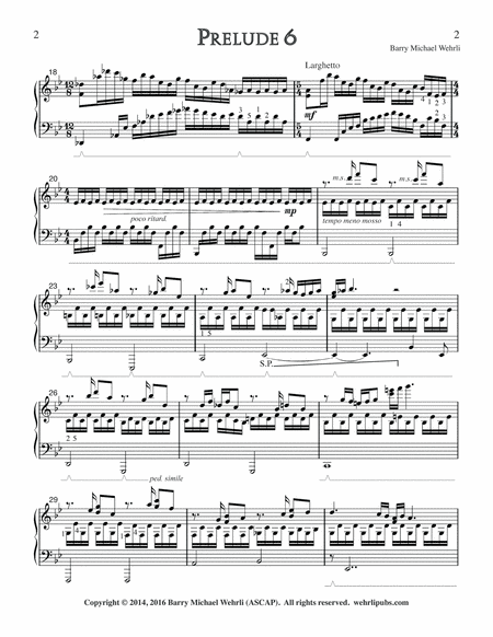Prelude 6 from "Book of Preludes: 1-15 for Piano" image number null