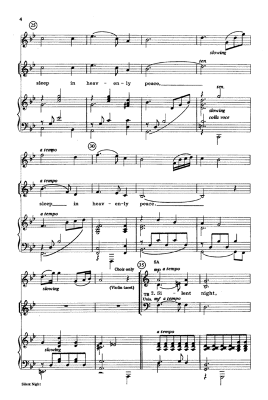 Silent Night 4-Part scores gallery preview page 4