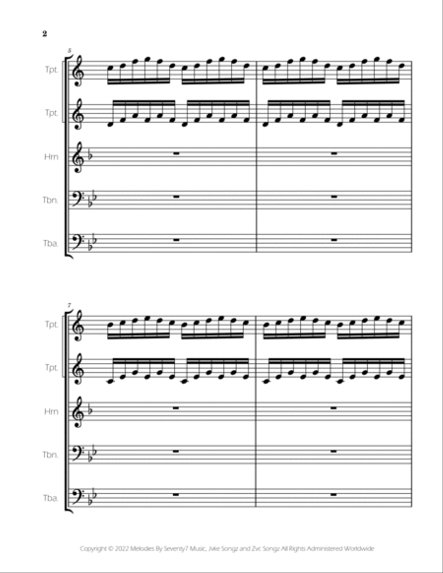 Golden Hour Brass Quintet scores gallery preview page 2