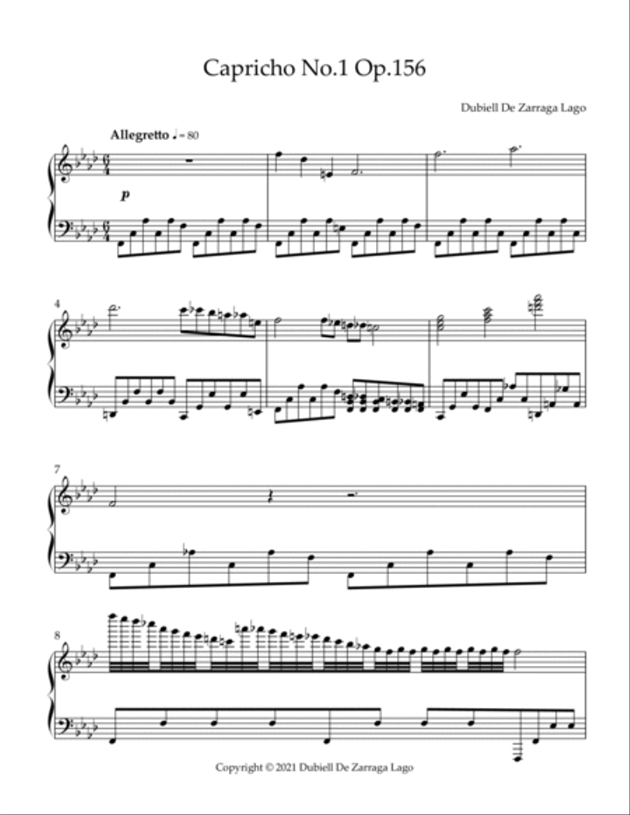 Capricho No.1 Op.156 Capricho No.1 Op.156 Piano Solo scores gallery preview page 2