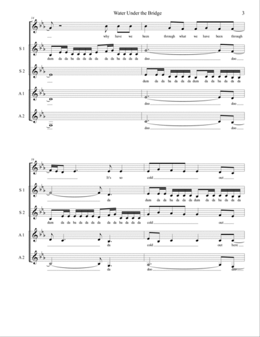 Water Under The Bridge SSA scores gallery preview page 3