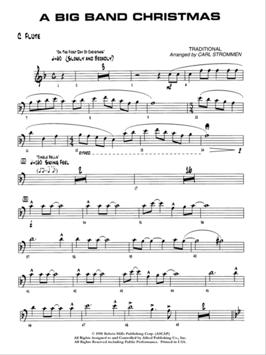 A Big Band Christmas: Flute Jazz Ensemble scores gallery preview page 1