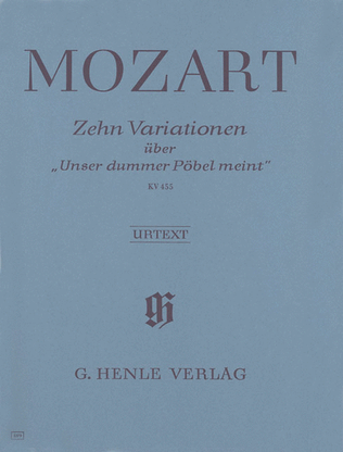 Book cover for 10 Variations on “Unser Dummer Pöbel Meint” K455