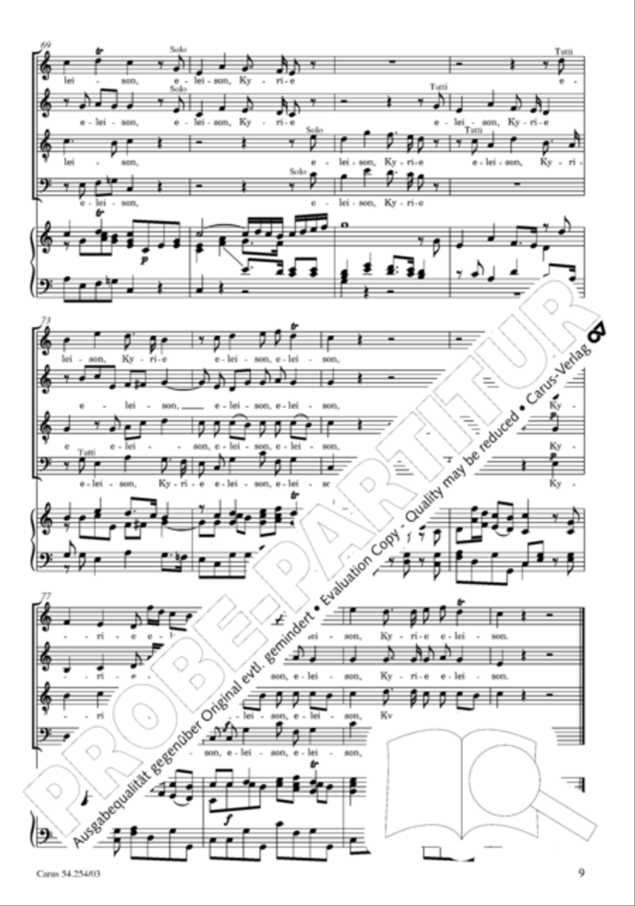 Missa Sancti Hieronymi 4-Part scores gallery preview page 10