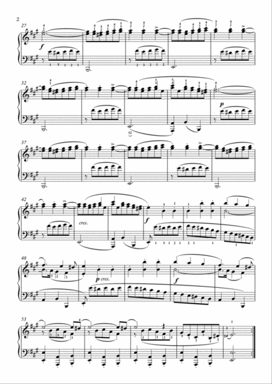 Scarlatti-Sonata in A-Major L.492 K.500(piano) Piano Solo scores gallery preview page 3