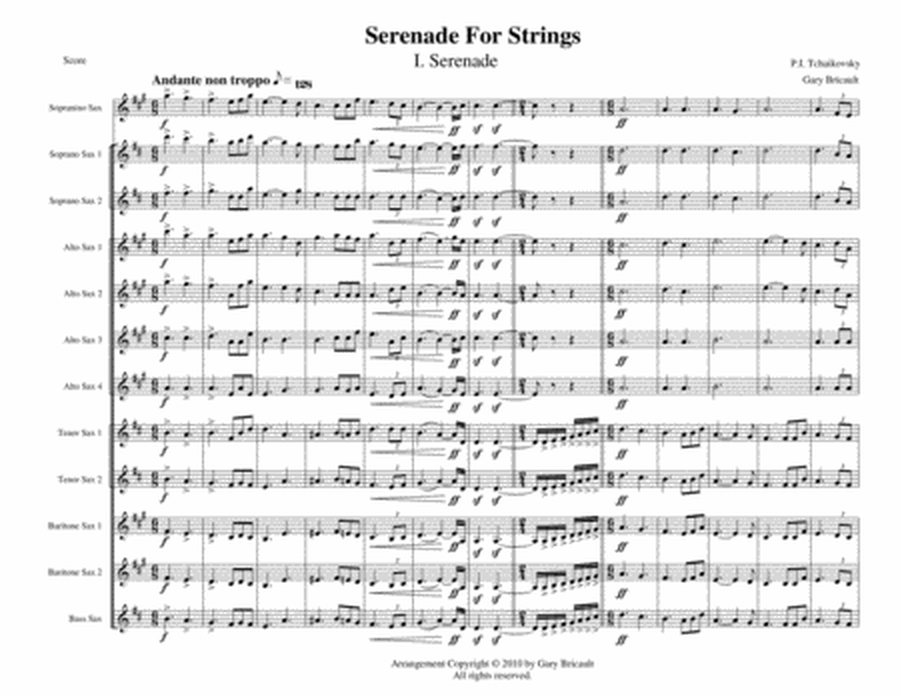 I. Serenade from Serenade For Strings image number null