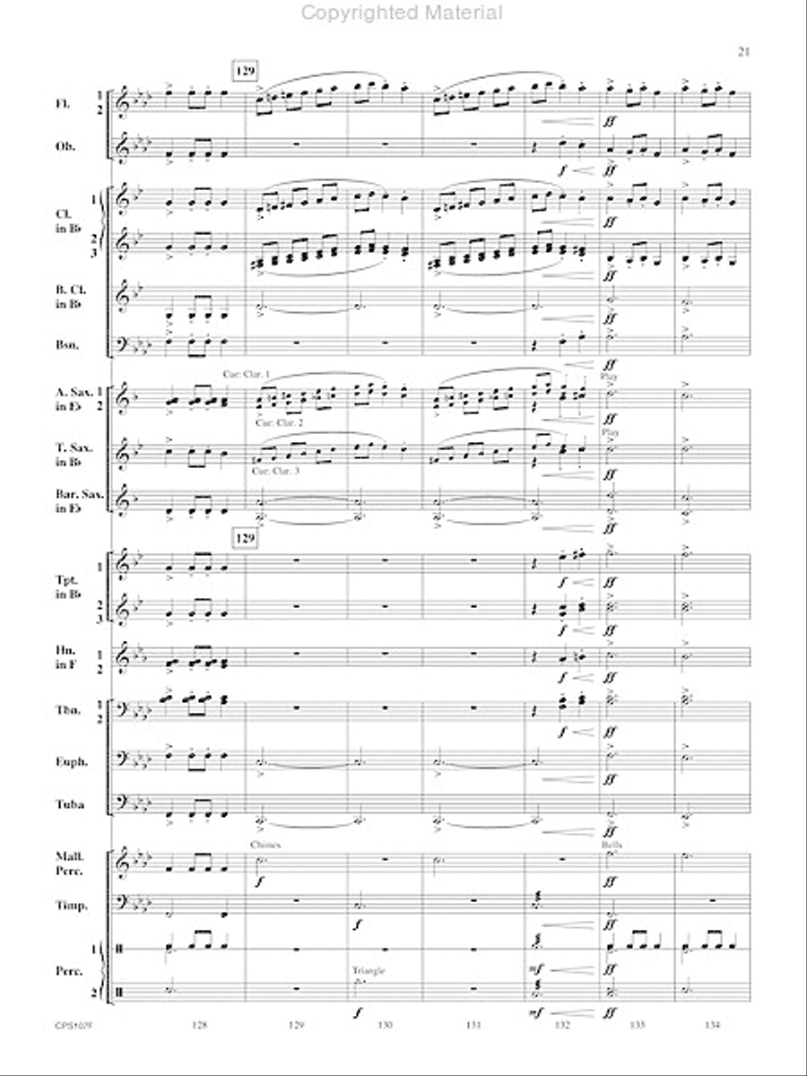 Carol of the Bells Concert Band scores gallery preview page 22