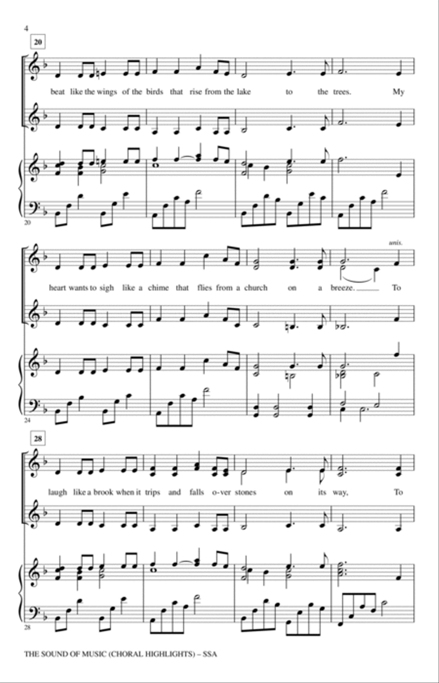 The Sound Of Music (Choral Highlights) (arr. John Leavitt) SSA scores gallery preview page 3