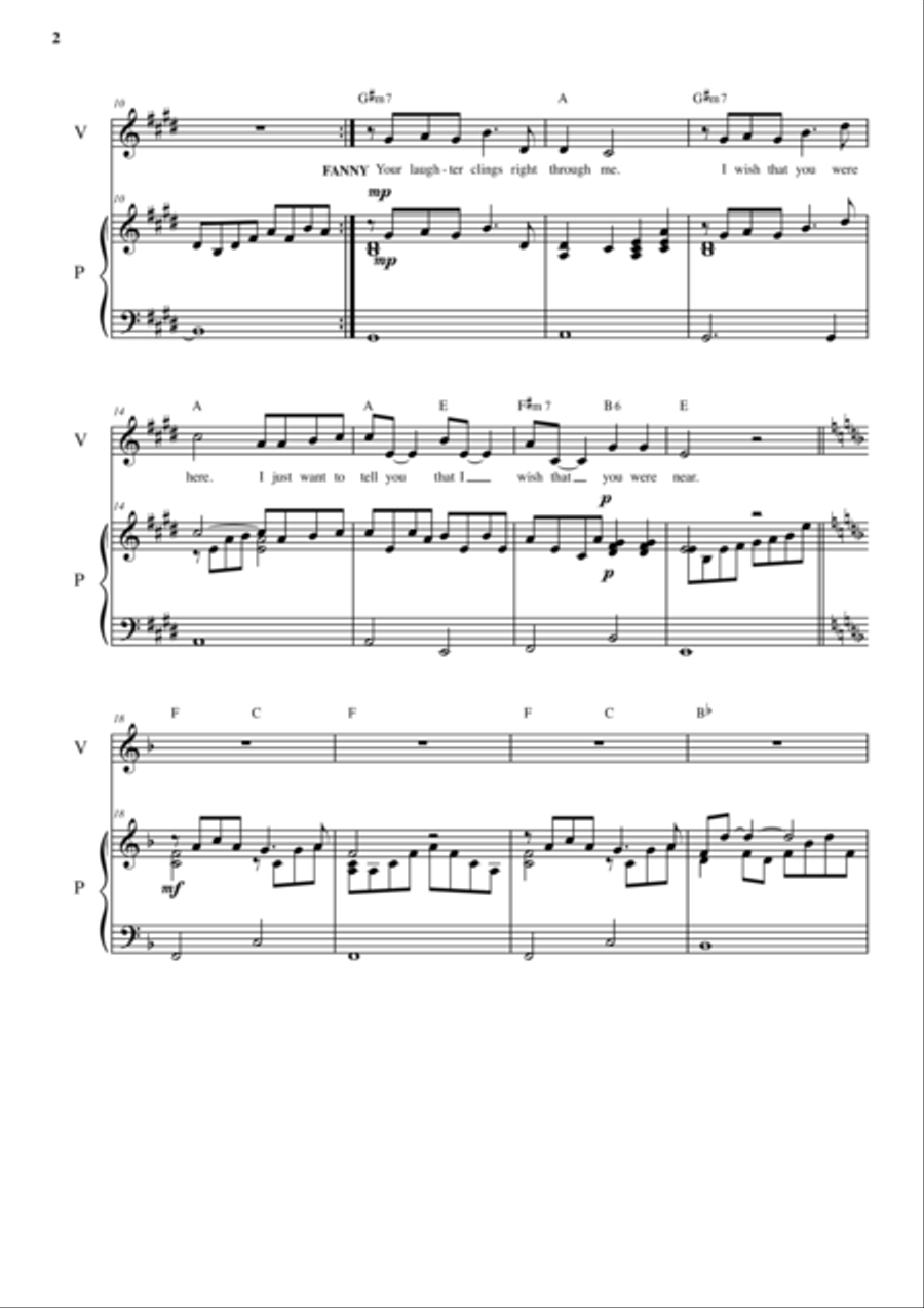 Wishing you were near Small Ensemble scores gallery preview page 2