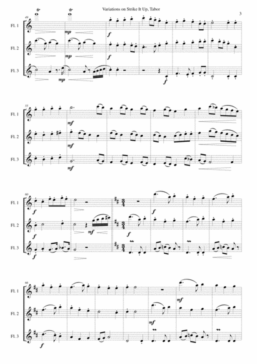 Variations on Strike it up Tabor for 3 flutes image number null