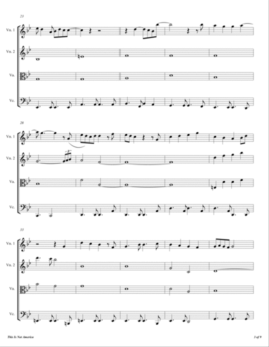 This Is Not America String Quartet scores gallery preview page 4