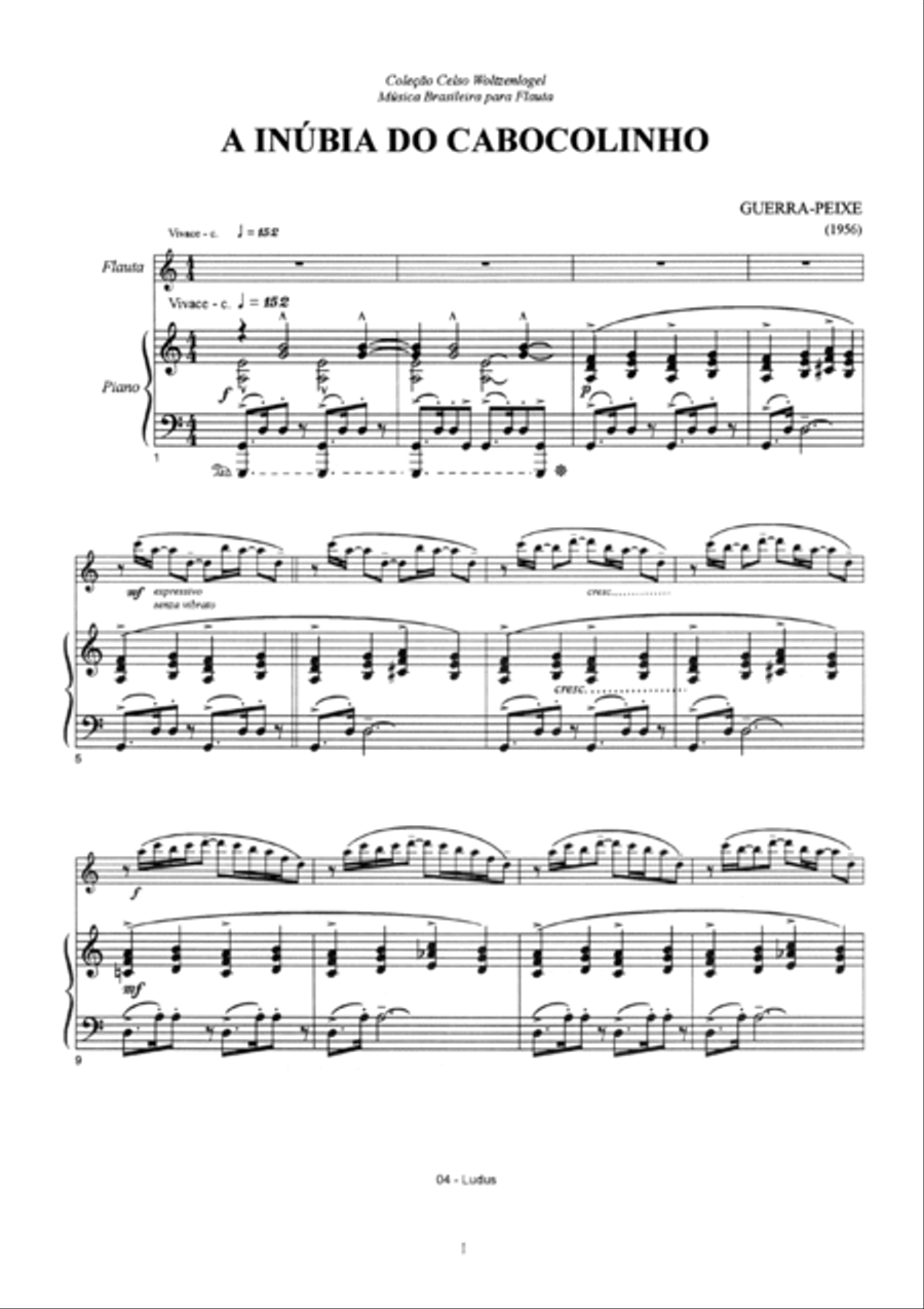 A inúbia do cabocolinho Flute Solo scores gallery preview page 3