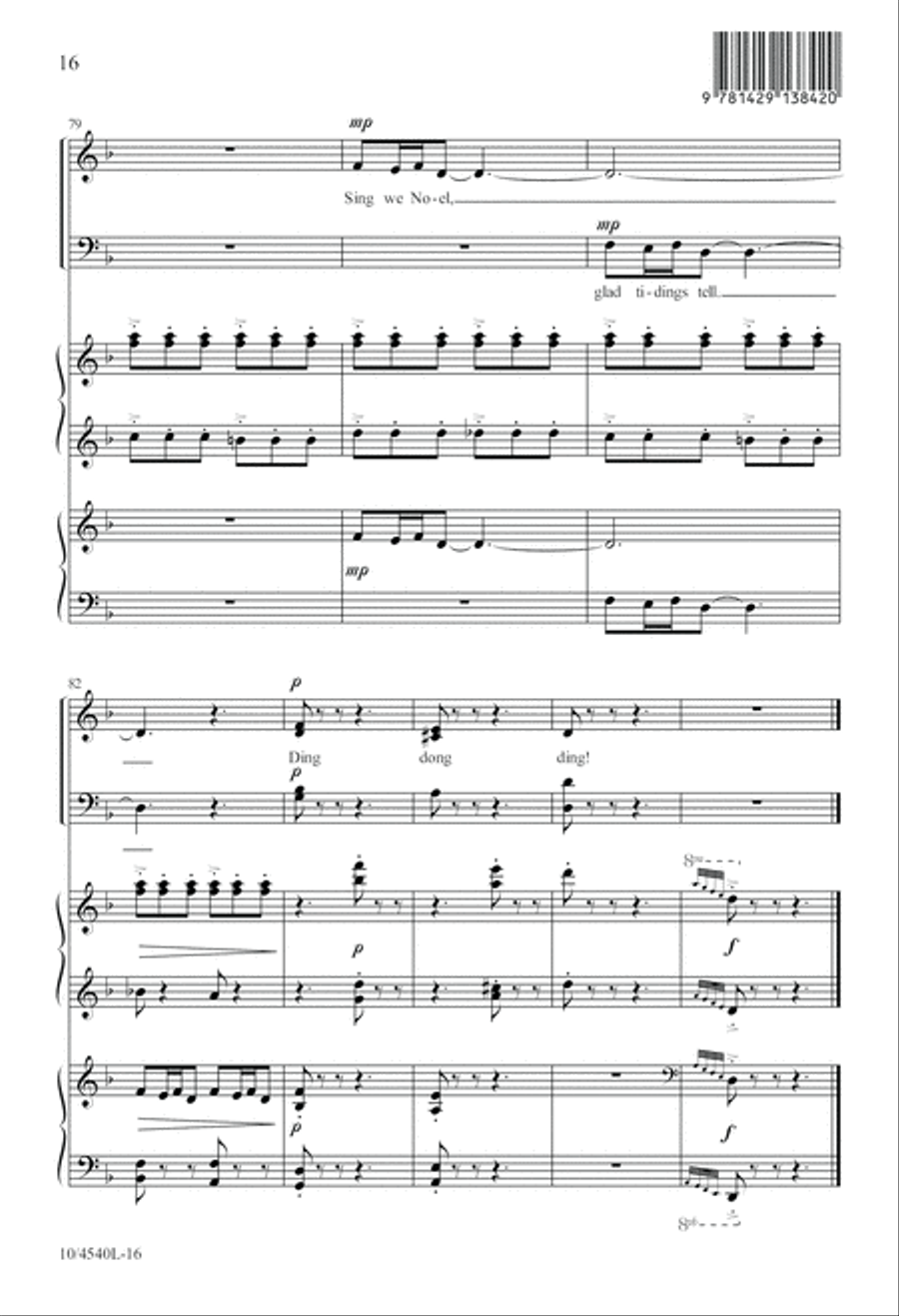 Bell Carol 4-Part scores gallery preview page 17