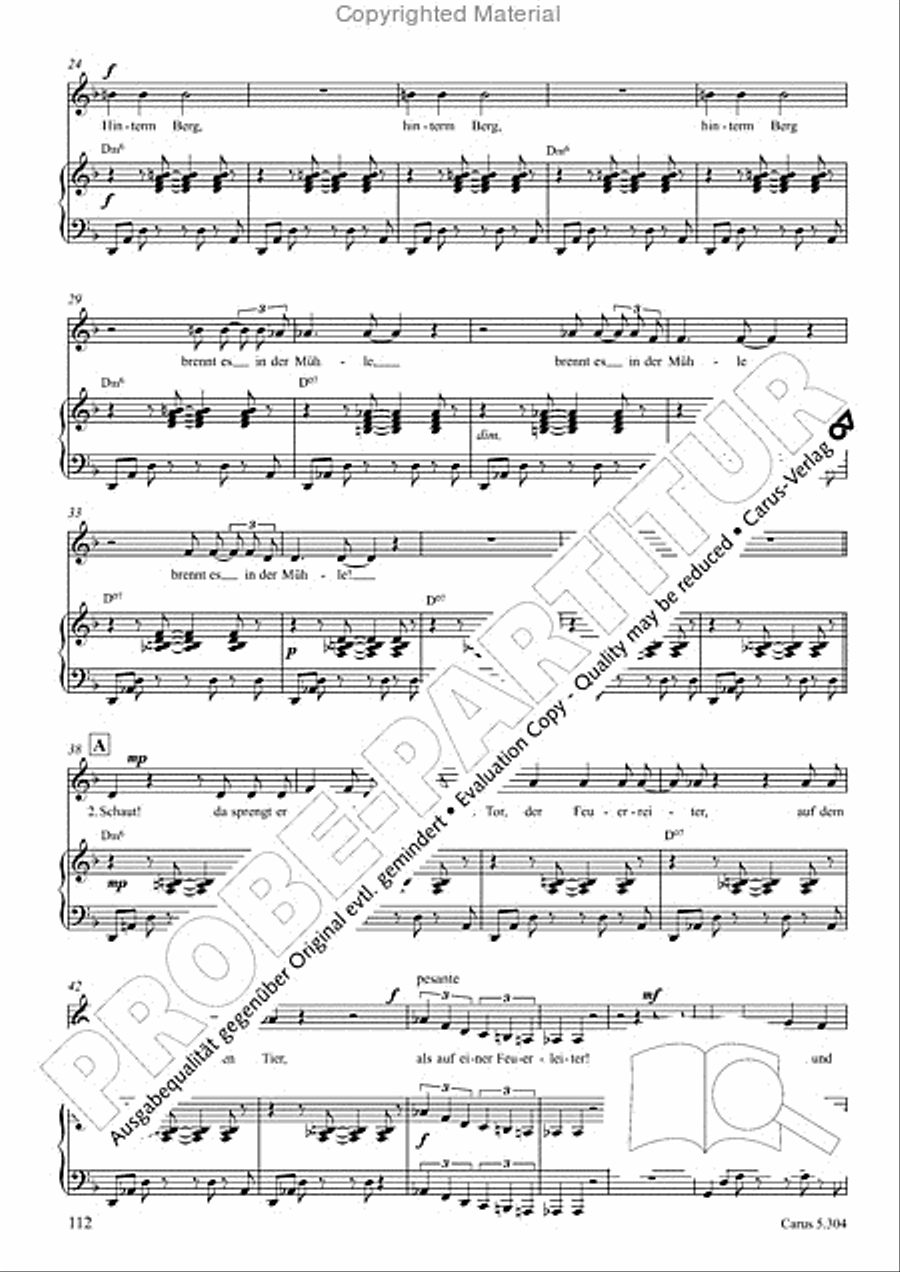 Schindler: Rosenzeit. Ein Liederzyklus uber die Liebe. Chansons fur Singstimme und Klavier Piano scores gallery preview page 113