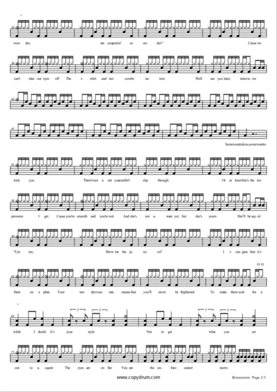 Brianstorm Brianstorm Drum Set scores gallery preview page 2
