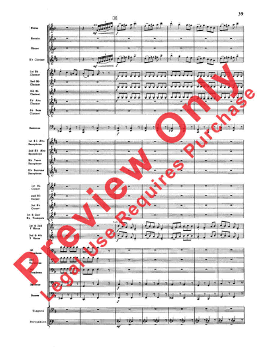 Third Suite (I. March, II. Waltz, III. Rondo) Concert Band scores gallery preview page 41