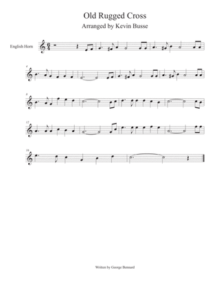 Old Rugged Cross (Easy key of C) - English Horn