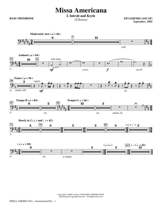 Missa Americana - Bass Trombone