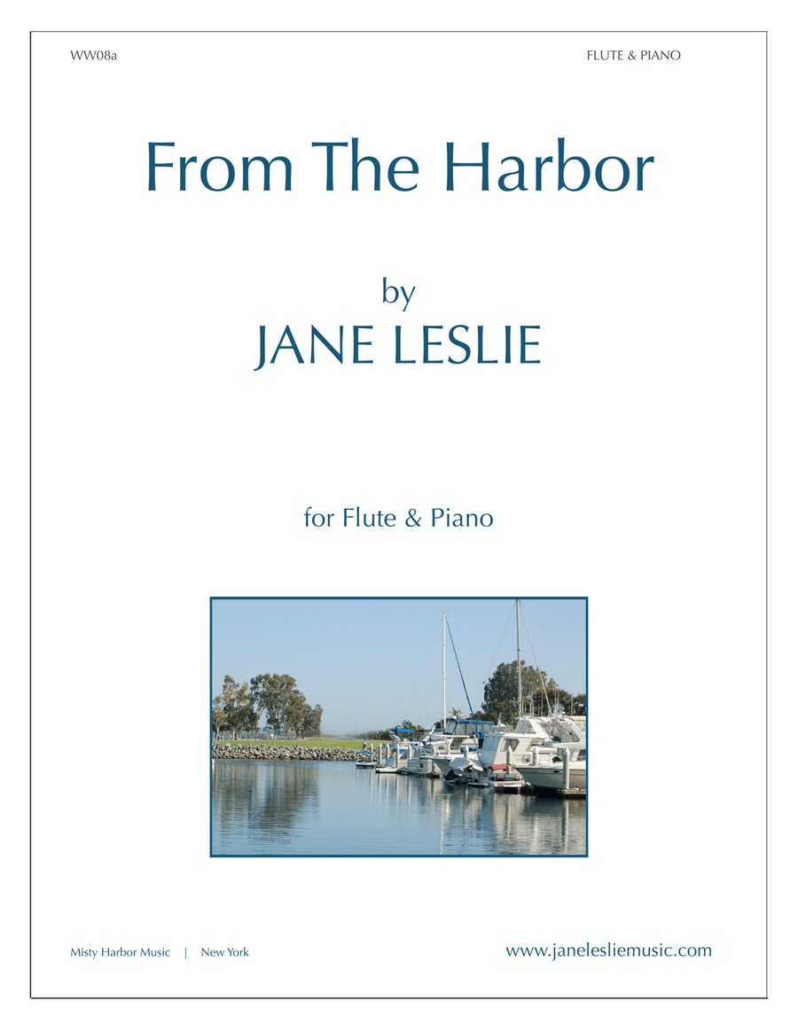 Book cover for FROM THE HARBOR - for Flute and Piano - by Jane Leslie