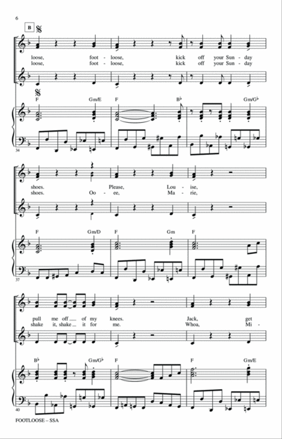 Footloose SSA scores gallery preview page 5