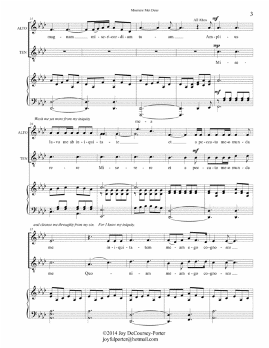 Miserere mei Deus 4-Part scores gallery preview page 3