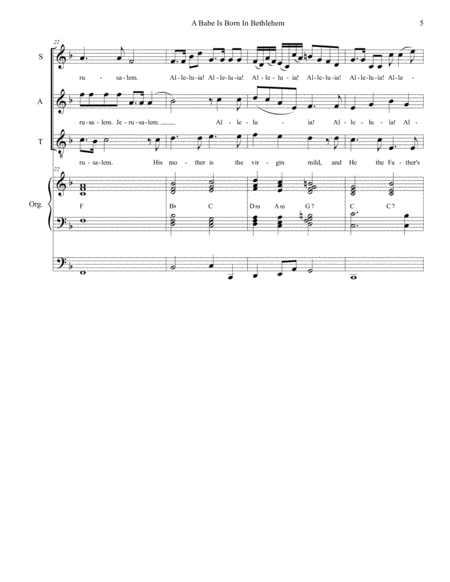 A Babe Is Born In Bethlehem (SATB) image number null