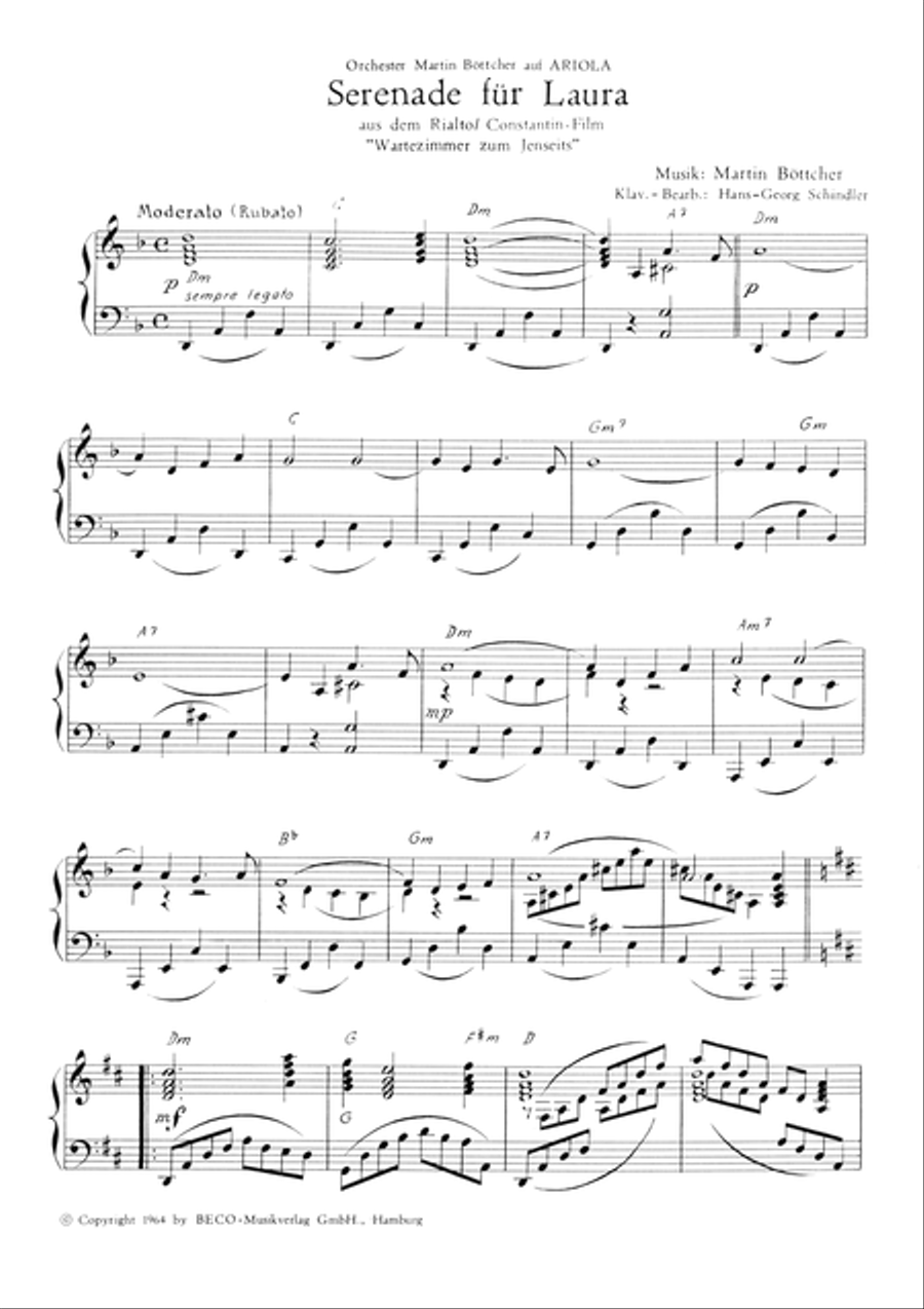 Serenade fur Laura Serenade fur Laura Piano, Vocal scores gallery preview page 3