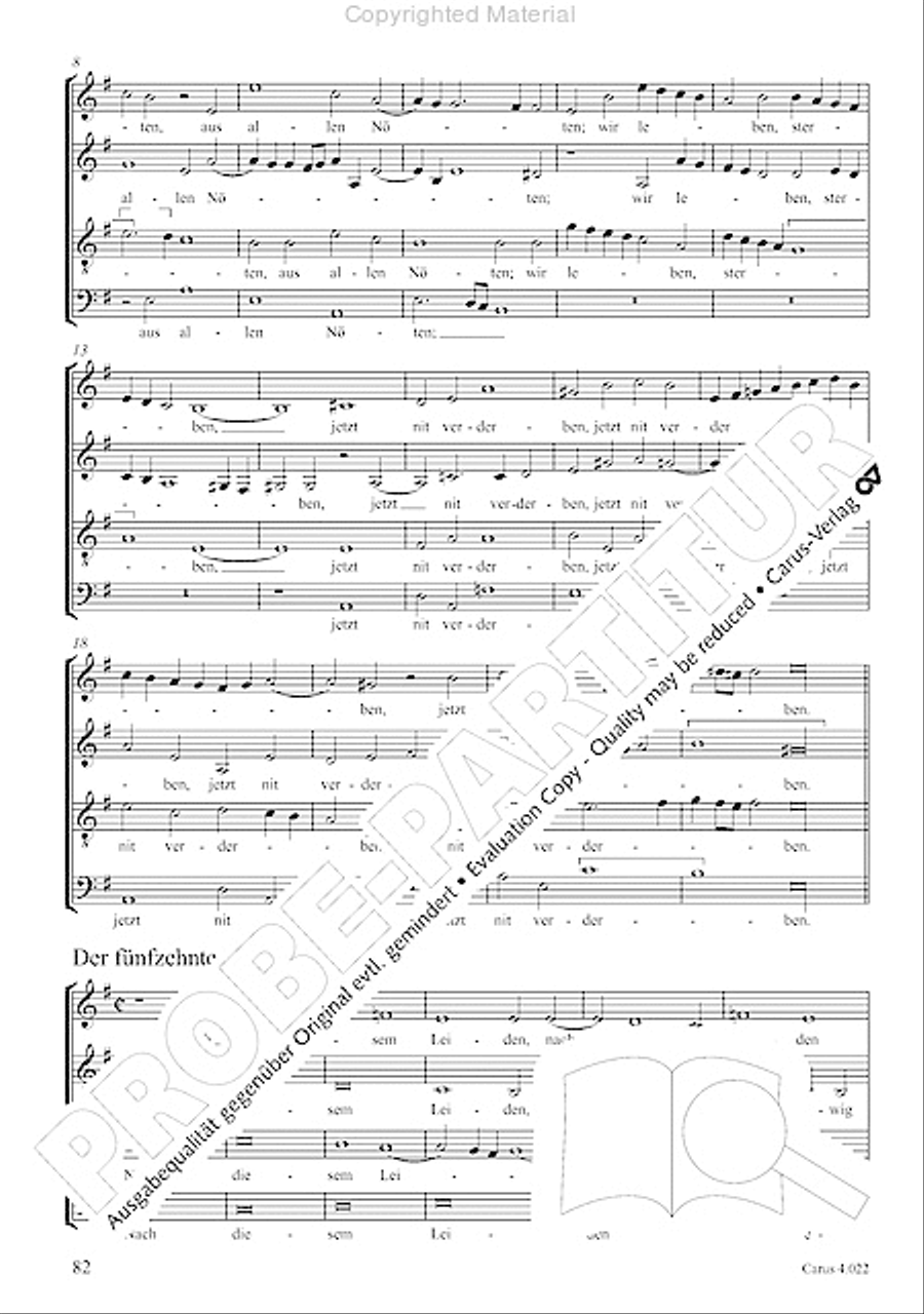 Deutsche Spruche von Leben und Tod 4-Part scores gallery preview page 15