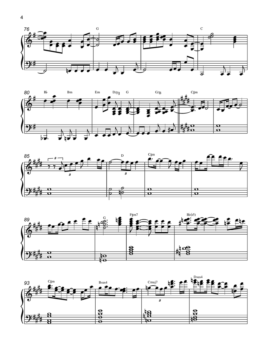 Follow Me Piano Solo scores gallery preview page 4