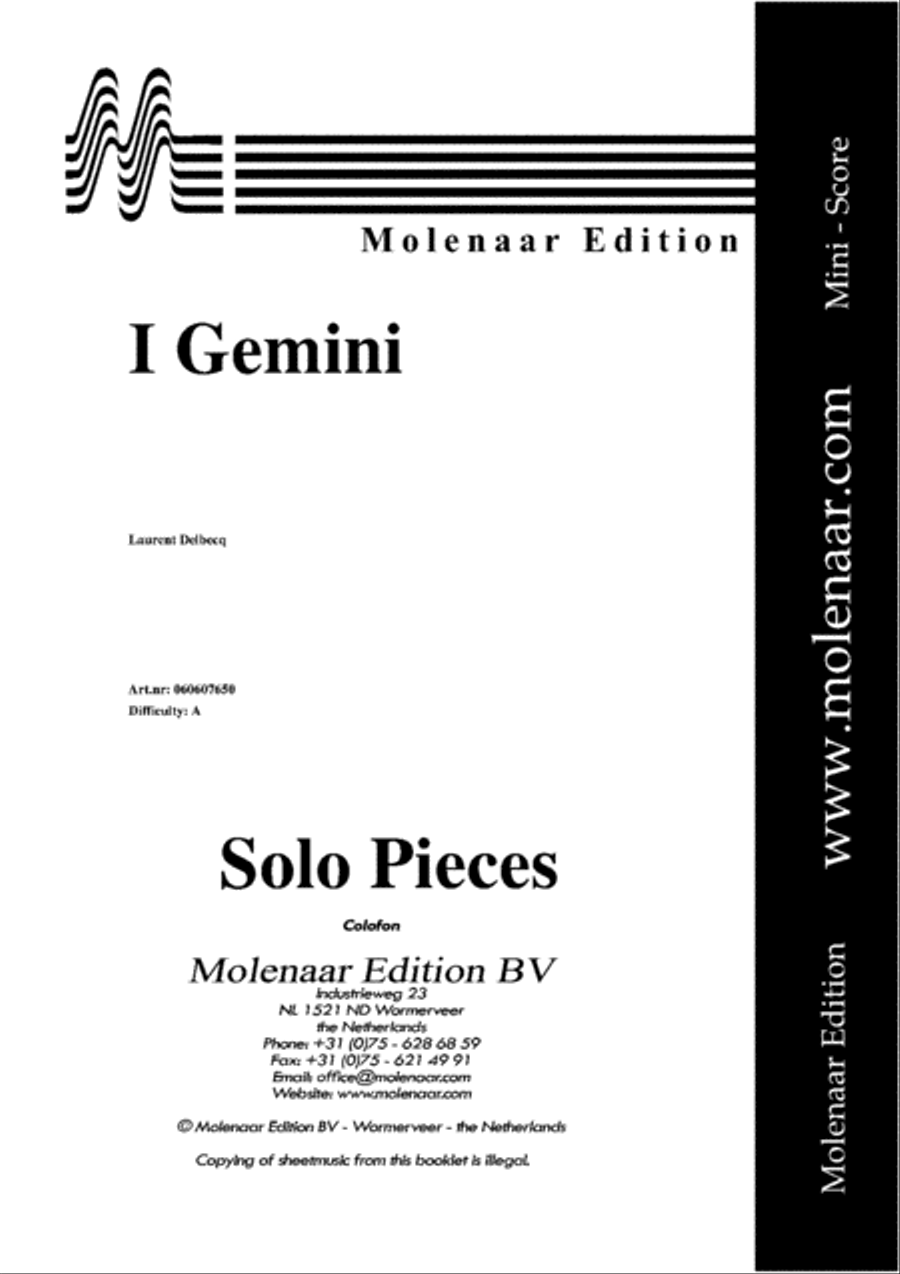 Gemini I Gemini I B-Flat Clarinet scores gallery preview page 2