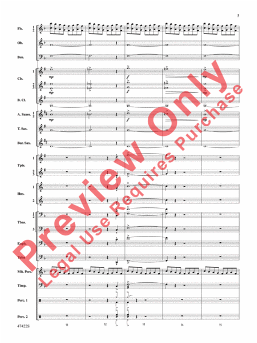 Boughs of Holly Concert Band scores gallery preview page 6