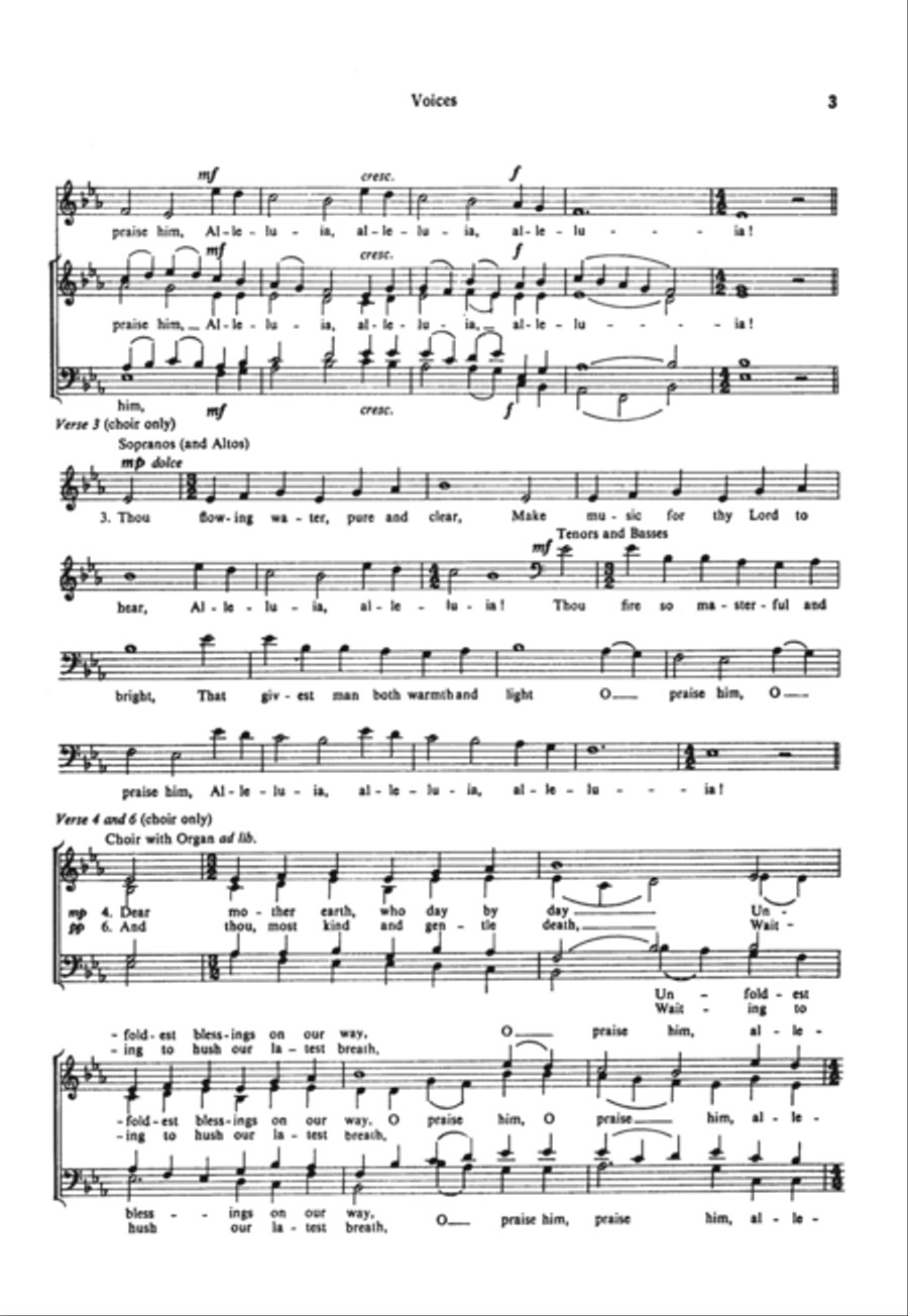 All Creatures of our God and King 4-Part scores gallery preview page 3