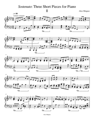 Sostenuto: Three Short Pieces for Piano