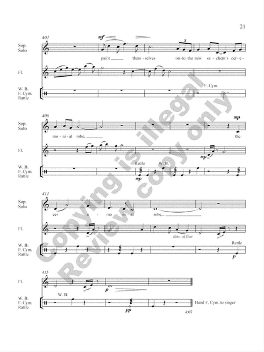 Singing at Dawn Flute scores gallery preview page 15