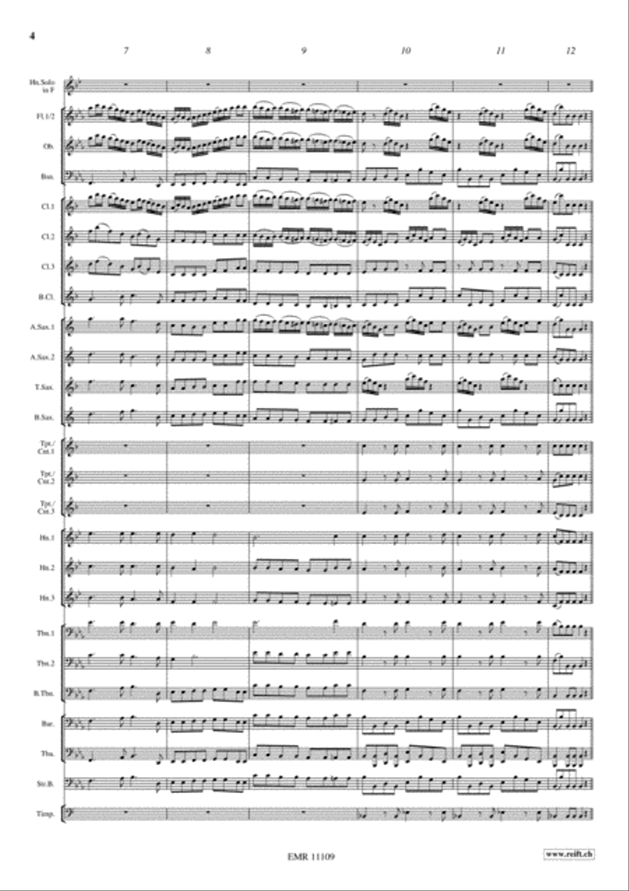Horn Concerto No. 4 Concert Band scores gallery preview page 5