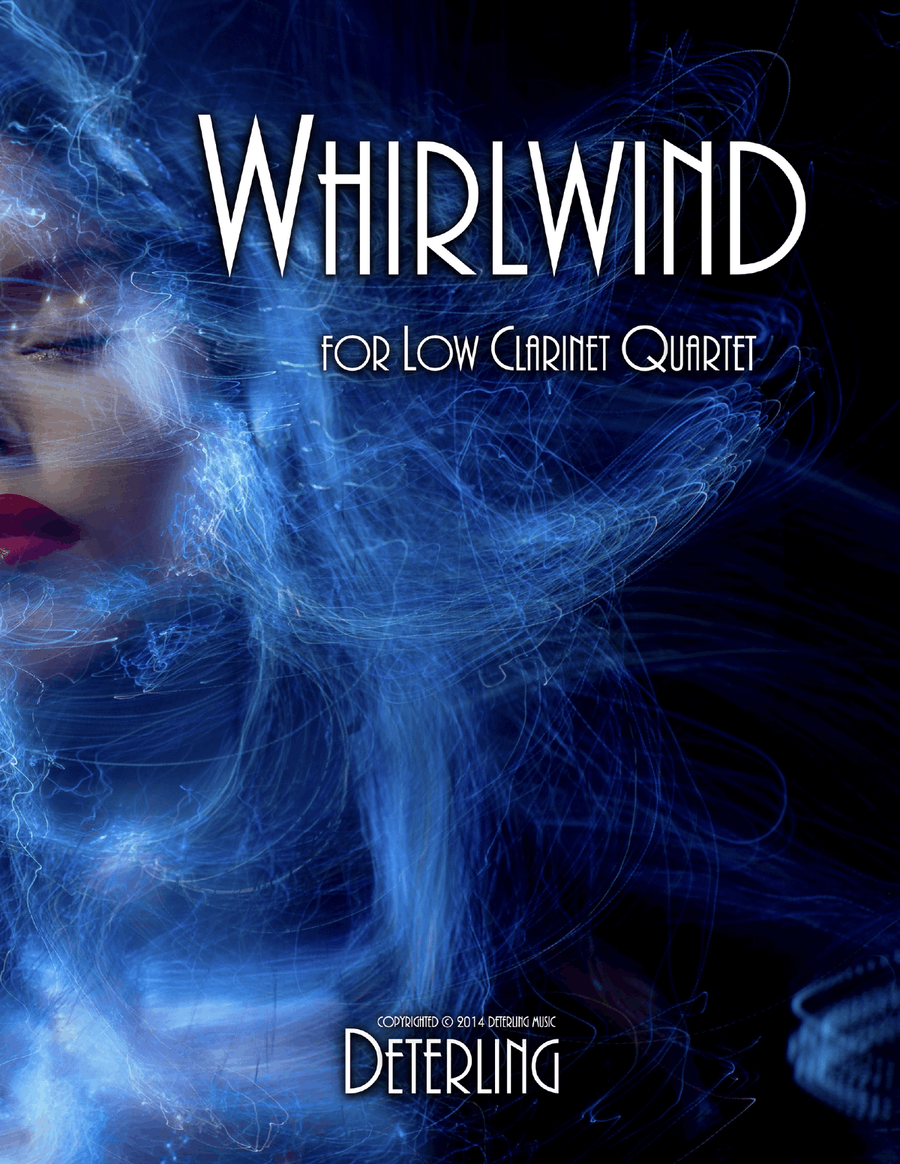 Whirlwind, Op. 6 (low clarinet quartet) Clarinet Quartet scores gallery preview page 1