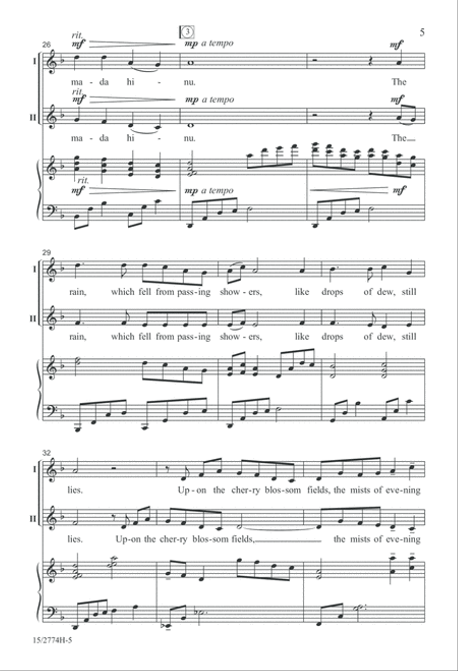 Murasame (The Mists of Evening) 2-Part scores gallery preview page 5