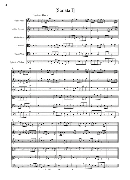 Varie sonate alla francese e all'italiana a sei strumenti op.11 (Modena, 1684)