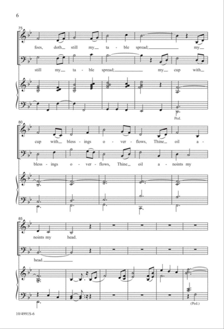 My Shepherd Will Supply My Need 3-Part scores gallery preview page 6