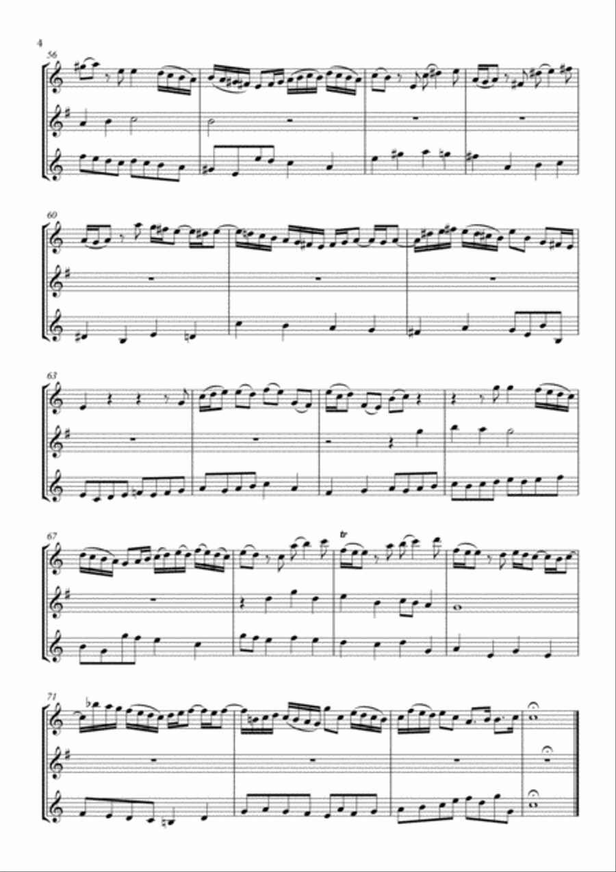 Sleepers Awake arrange for Saxophone Trio Woodwind Trio scores gallery preview page 4
