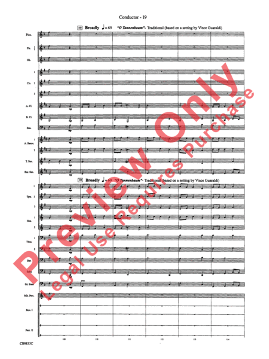 A Charlie Brown Christmas Concert Band scores gallery preview page 22