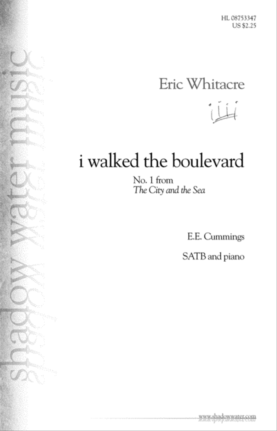 I Walked the Boulevard 4-Part scores gallery preview page 1