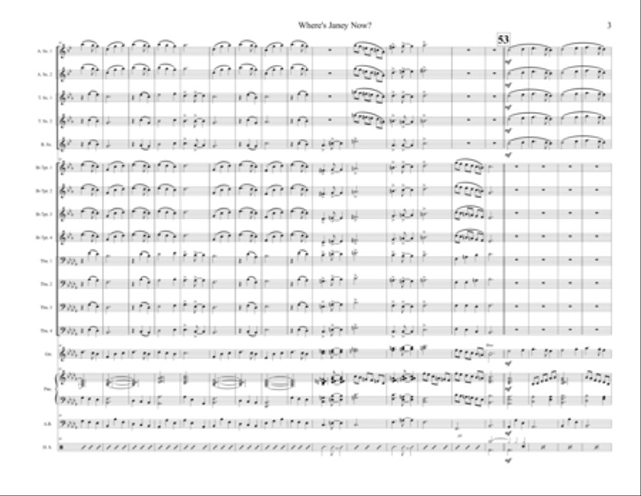 Where's Janey Now? Jazz Ensemble scores gallery preview page 4