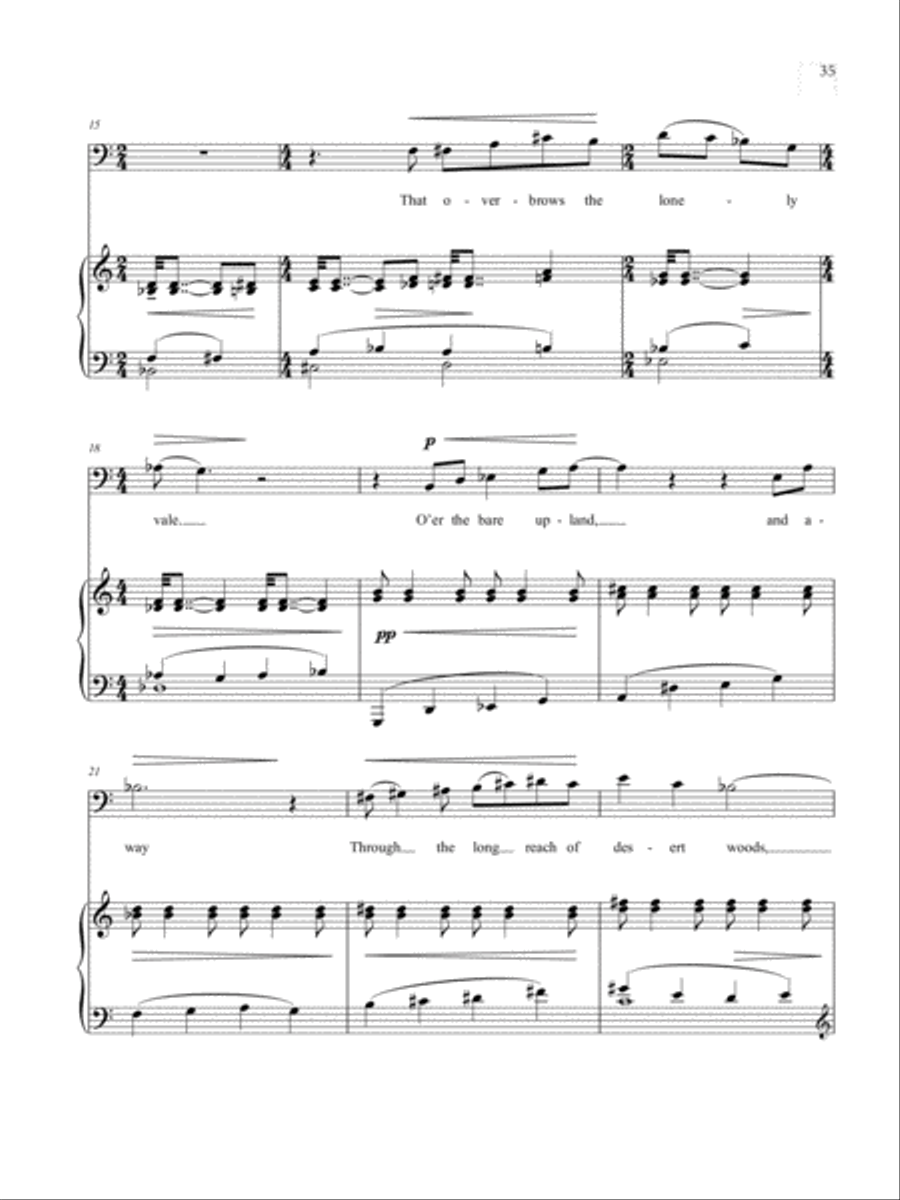 Stopping by Woods on a Snowy Evening from Winter Windows Baritone Voice scores gallery preview page 4