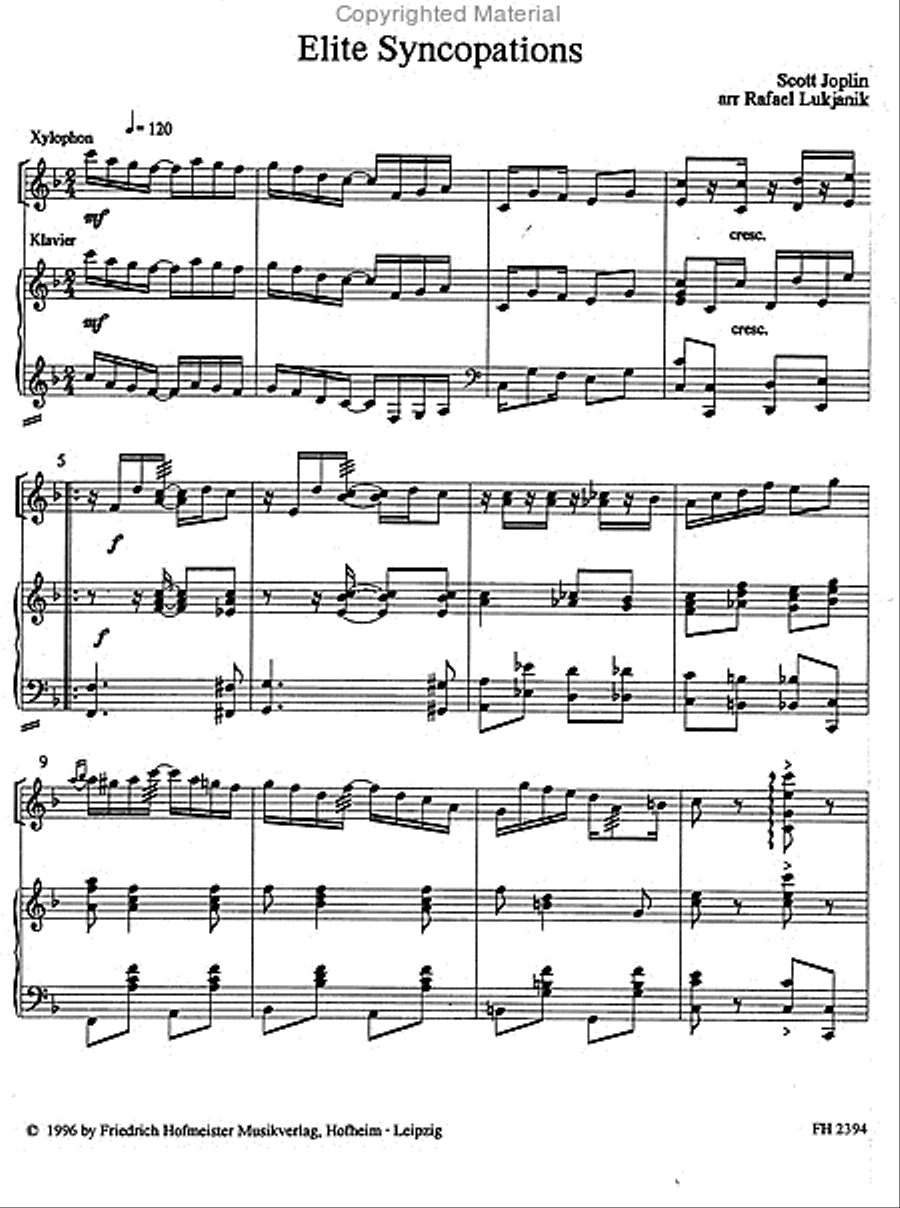Ragtimes: Elite Syncopations Piano scores gallery preview page 2