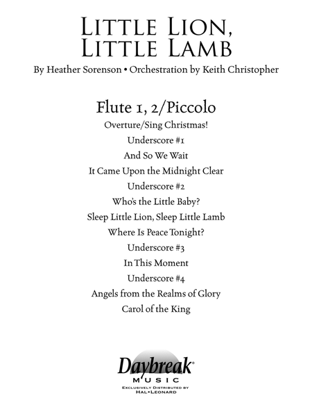 Little Lion, Little Lamb - Flute 1,2/Piccolo