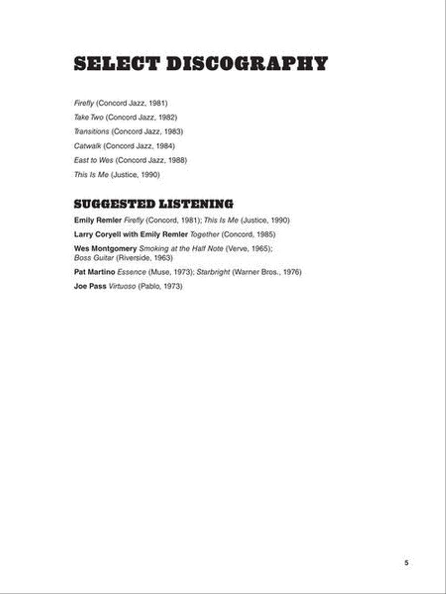 Emily Remler - Bebop and Swing Guitar Instructional Book with Online Video Lessons Electric Guitar scores gallery preview page 5
