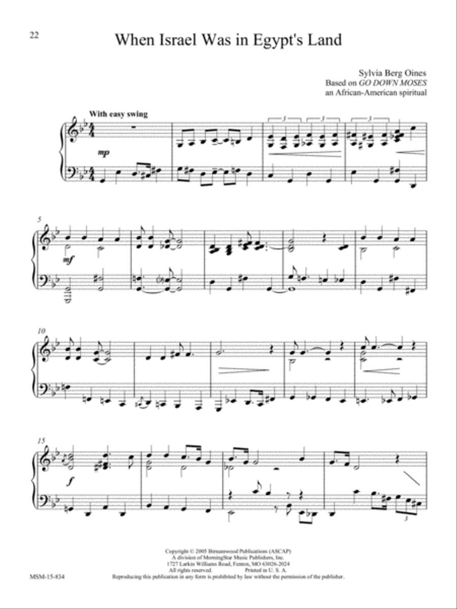 Bread of Life Hymn Settings for Piano Piano Solo scores gallery preview page 9